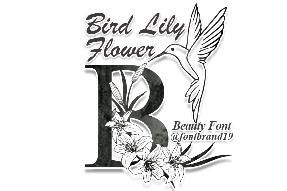 Bird Lily Flower: A Decorative Font for Campaigns