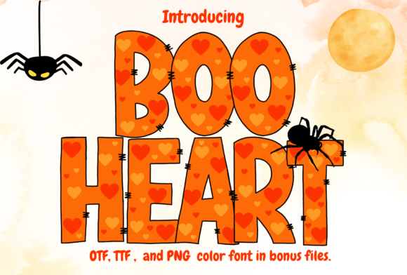 Boo Heart: A Bold Color Font for Crafters