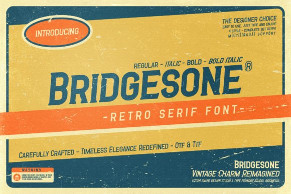 Bridgesone: The Retro Serif Font for Marketers