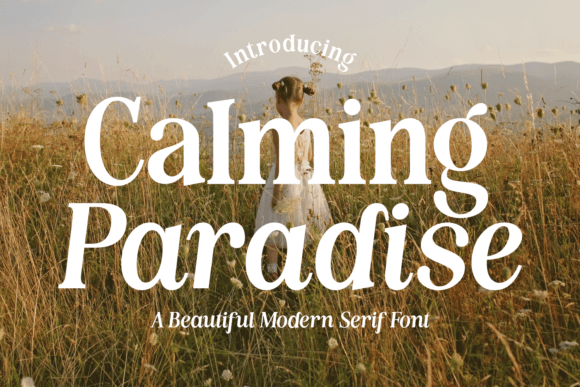 Calming Paradise: An Elegant Serif Font for Web Design