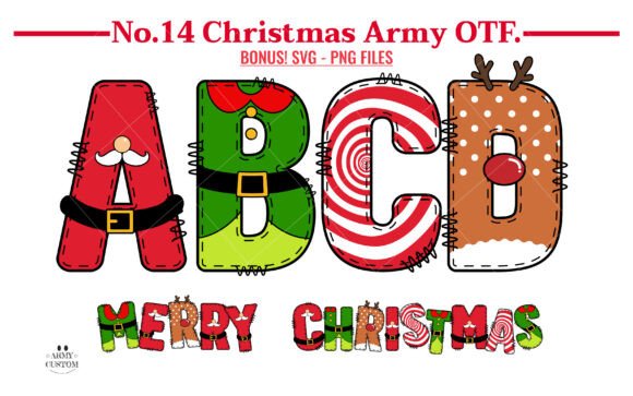 Christmas Army Bundle: A Festive Display Font