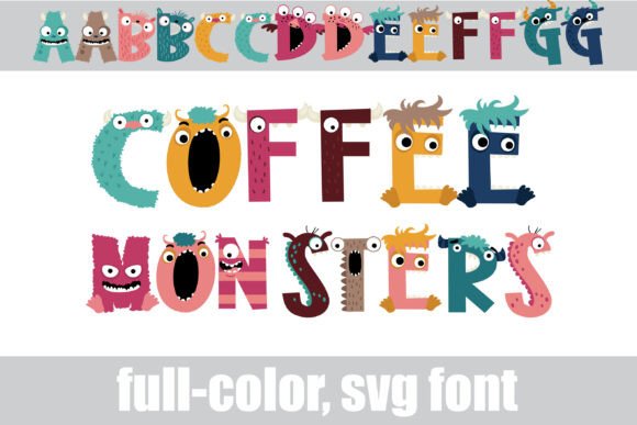Coffee Monsters: A Playful Full-Color Font for Editors