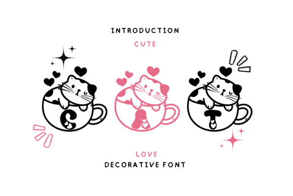 Cute Cat Love: A Charming Decorative Font for Creators