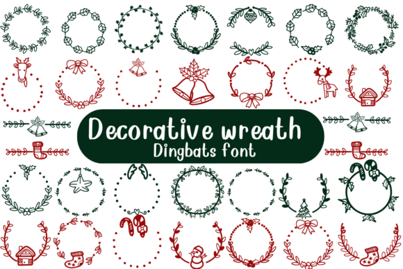 Decorative Wreath: A Festive Font for Brand Identity