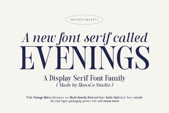 Evenings: A Premium Serif Font for Modern Branding
