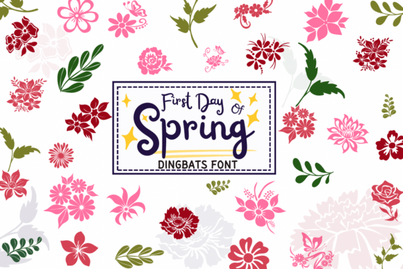 First Day of Spring: A Floral Dingbats Font for Web Design