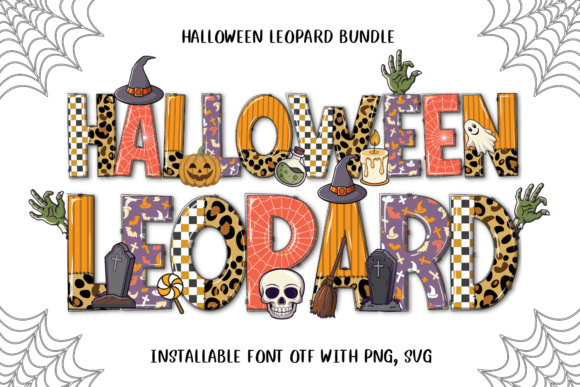 Halloween Leopard: A Playful Color Font for Design