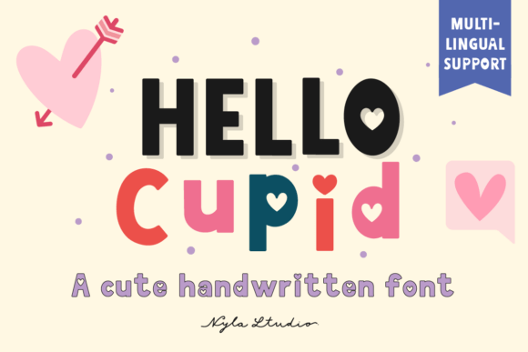 Hello Cupid: A Handwritten Font for Valentine Projects