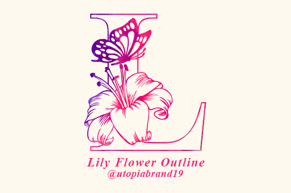 Lily Flower Outline: A Premium Font for Branding