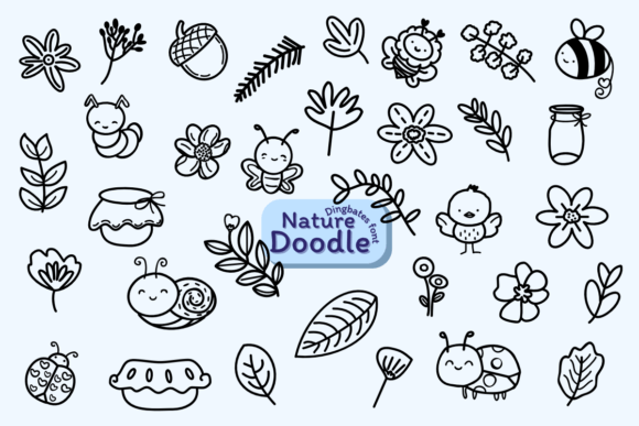 Nature Doodle: The Ultimate Sketchy Dingbats Font Review