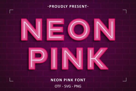 Neon Pink Font for Modern Web Design