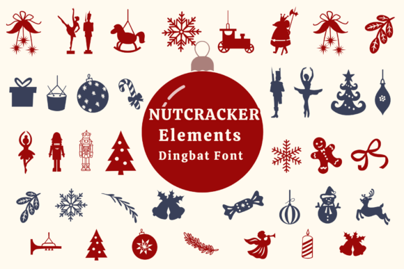 Nutcracker Elements: A Festive Dingbat Font for Web Design