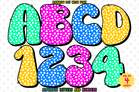 Rainbow Dot Neon: A Lively Color Font for Makers