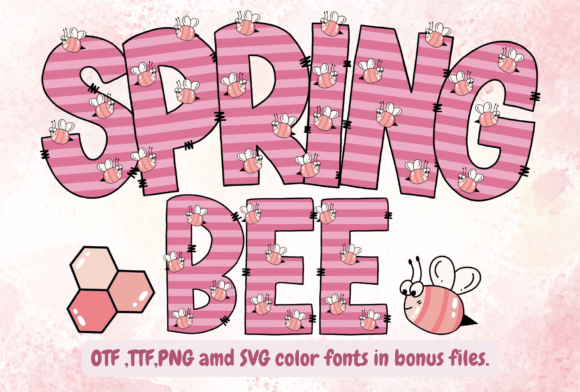 Spring Bee: A Colorful Display Font for Editors