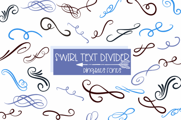 Swirl Text Divider: A Sketch Style Font for Brands