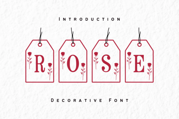 Valentine Rose Card: A Romantic Decorative Font