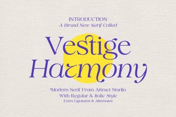 Vestige Harmony: A Luxurious Serif Font for Makers