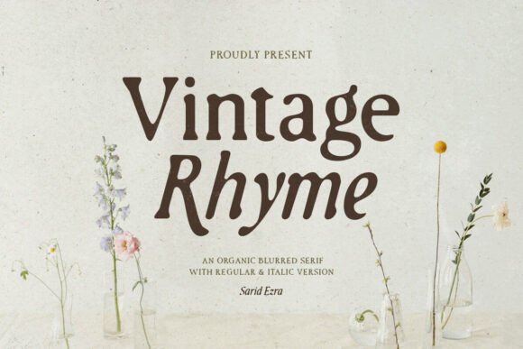 Vintage Rhyme: A Natural Serif for Modern Branding